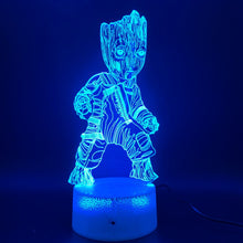 Load image into Gallery viewer, New 2019 Novelty Lighting Marvel Comics Guardians of The Galaxy Groot Figure Led Night Light Gift for Kids Nightlight 3d Lamp