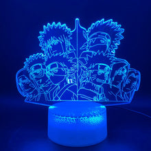 Load image into Gallery viewer, 3d Optical Lamp Anime Naruto Team 7 Kakashi Figure Office Home Decoration Nightlight Table Lamp Kids Gift Child Led Night Light