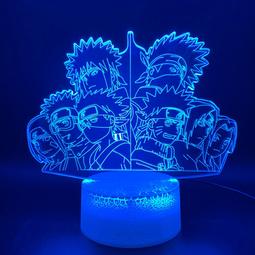 3d Optical Lamp Anime Naruto Team 7 Kakashi Figure Office Home Decoration Nightlight Table Lamp Kids Gift Child Led Night Light