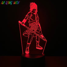 Load image into Gallery viewer, Anime Sasuke Sword 3d Led Night Light Naruto Usb Touch Sensor Room Decor Lamp Friend Birthday Gift Manga Desk Night Lamp Sasuke