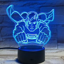 Load image into Gallery viewer, DC Marvel Superhero Superman Kids Led Night Light Usb Touch Sensor Room Decoration Lamp Child Boy Present 3D Night Lamp Superman