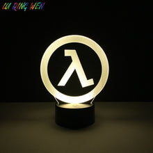 Load image into Gallery viewer, Child Led Nigh Light Half Life Logo Nightlight for Boys Bedroom Decorative Light Kids Best Birthday Gift Led Night Lamp Dropship