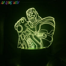 Load image into Gallery viewer, Marvel Supervillain Thanos 3d Night Lamp Bedroom Decorative Light Present Boy Baby Sleeping Led Night Light Desk Lamp Bedside