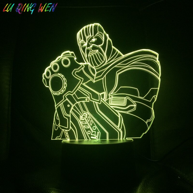 Marvel Supervillain Thanos 3d Night Lamp Bedroom Decorative Light Present Boy Baby Sleeping Led Night Light Desk Lamp Bedside