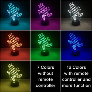 Child Led Nigh Light Cactuar Final Fantasy Nightlight for Kids Bedroom Decorative Light Boys Best Gift Cactus 3d Led Night Lamp