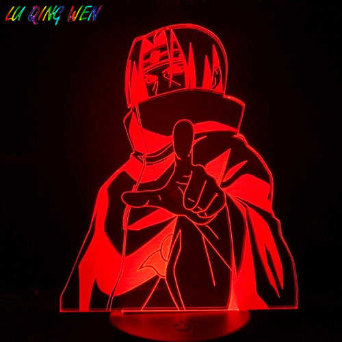 Japan Anime Naruto Uchiha Itachi Action Figure 3d Led Night Light Room Decor Lamp Friend Festival Gift Table Night Lamp Manga