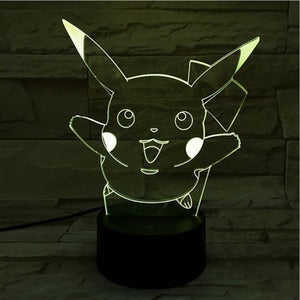 Pokemon Go Pikachu Figure Kids Night Light LED Bedside Atmosphere Colorful Night Light Child Holiday Gift 3D Lamp RGB Pikachu