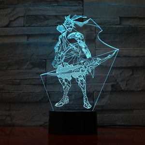 Game Overwatch Kids Night Light LED Sensor Shimada Hanzo Figure Bedroom Decor Light Birthday Present OW Table Night Lamp Bedside