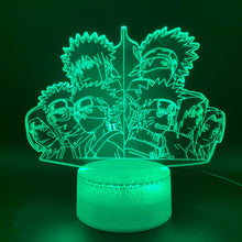 Load image into Gallery viewer, 3d Optical Lamp Anime Naruto Team 7 Kakashi Figure Office Home Decoration Nightlight Table Lamp Kids Gift Child Led Night Light