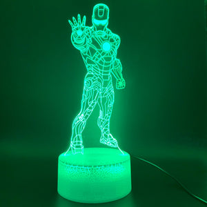 3D Illusion Lamp Marvel Ironman Figure Nightlight for Kids Bedoom Decor Table Lamp Awesome Child Gift Iron Man Led Night Light