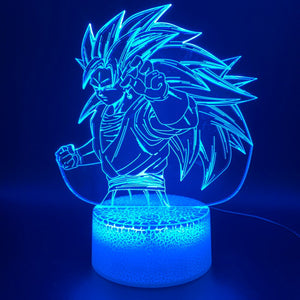 Awesome 3D Illusion Lamp Dragon Ball Z Goku Super Saiyan Figure Office Home Decoration Lamp Gift for Kids Child Led Night Light