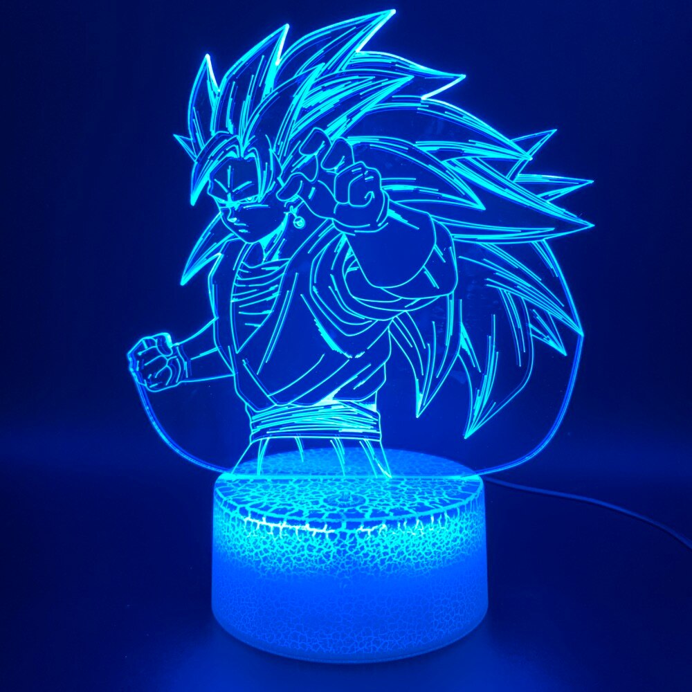 Awesome 3D Illusion Lamp Dragon Ball Z Goku Super Saiyan Figure Office Home Decoration Lamp Gift for Kids Child Led Night Light