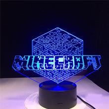 Load image into Gallery viewer, Kids Led Nightlight Minecraft Night light for Children Bedroom Decorative 3d Lamp Best Birthday Gift Usb Led Night Lamp for Boys