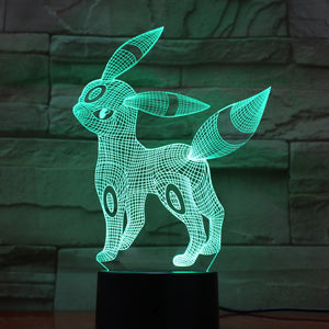 Pokemon Go Umbreon Figure Kid Night Light LED Living Room Decorative Lamp Dropshipping 2019 Festival Gift 3D Lamp Eevee Family