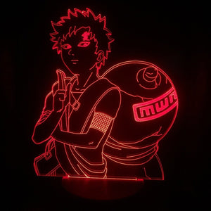 Anime Naruto Kids Led Night Light Gaara Nightlight Home Decorative Lamp Sasuke Uchiha Bedroom Table 3d Night Lamp Kakashi Hatake