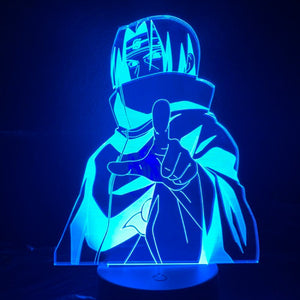 Japan Anime Naruto Uchiha Itachi Action Figure 3d Led Night Light Room Decor Lamp Friend Festival Gift Table Night Lamp Manga