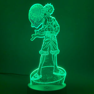 3d Lamp Japanese Anime One Piece Monkey D Luffy Figure Led Night Light for Child Bedroom Decor Boys Birthday Gift Nightlight