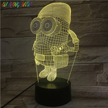 Load image into Gallery viewer, Unique Kids Led Night Light Despicable Me 2 Minions Nightlight for Children&#39;s Bedroom Decorative 3d Led Night Lamp Boys Gift