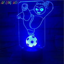 Load image into Gallery viewer, Best Kids Led Night Light Kung Fu Panda Football Nightlight for Child Bed Room Battery Operated Desk Led Night Lamp Bedside Deco