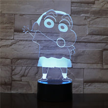 Load image into Gallery viewer, Anime Crayon Shin-chan Figure LED Night Light for Children Room Decor Battery Night Light Manga Holiday Gift Kids Table Lamp Bed