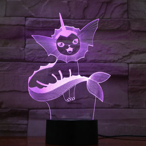 Pokemon Go Umbreon Figure Kid Night Light LED Living Room Decorative Lamp Dropshipping 2019 Festival Gift 3D Lamp Eevee Family