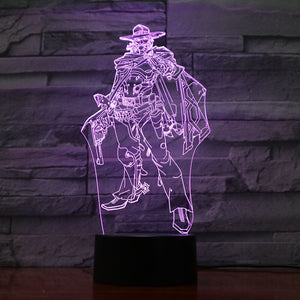 Game Overwatch Kids Night Light LED Sensor Shimada Hanzo Figure Bedroom Decor Light Birthday Present OW Table Night Lamp Bedside