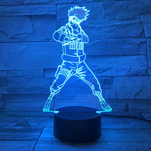 Japan Manga Naruto Kakashi Action Figure 3d Led Night Light Bedroom Decoration Light Friend Holiday Gift Table Night Lamp Anime