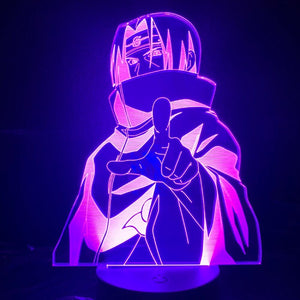 Japan Anime Naruto Uchiha Itachi Action Figure 3d Led Night Light Room Decor Lamp Friend Festival Gift Table Night Lamp Manga